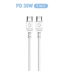 가정용 PD PPS 3.0 초고속 충전기 C타입 C TO C 25W 30W 60W 충전기 / 케이블, 1개, PD 30W c to c 케이블 백색