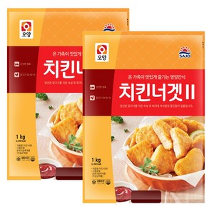 [푸른강산애] 정성가득 치킨너겟 1000g_2팩 기획, 2kg, 1세트