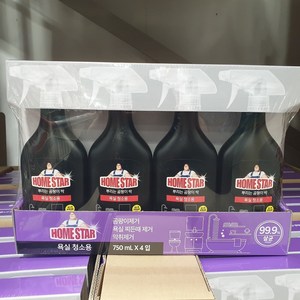 홈스타 욕실용클리너 750ML X 4PK 욕실청소용, 4개