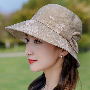 루지온 여성 봄 여름 챙모자 중년 여자 벙거지 모자