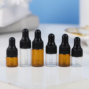 다올마켓 미니 스포이드 유리공병 1ml 2ml 3ml 아로마 에센스 오일공병, 투명용기, 1개