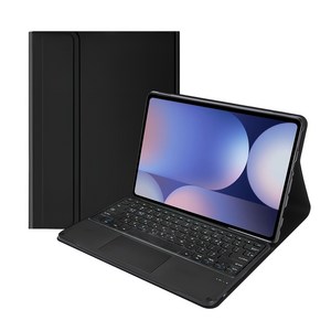 UB 갤럭시탭 터치 트랙패드 키보드 케이스 전기종 펜슬수납, 블랙, 1개