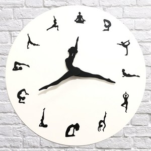 요가 패션 장식 벽시계 거실 침실 창의 장식 벽 시계 Wall Clock 공장 직판, 블랙 발레 포인터XZ105