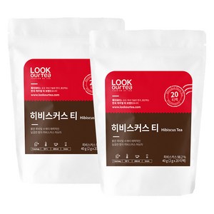 룩아워티 히비스커스 20티백 2개세트, 2개, 40g, 20개입, 2g