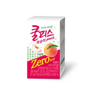 동원 쿨피스 복숭아 제로, 140ml, 24개