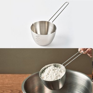 [쿠커스 판다] 에비히슈테른[카르] 스텐 계량컵 롱핸들 200ml (스테인레스 18-8) 손잡이 계량 조리도구 스텐 키친툴 EWIGSTERN, 1개