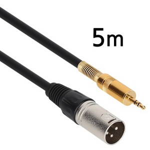 XLR 캐논(M)-3.5스테레오 케이블 5m NMC-XLR305M, 1개, 1개