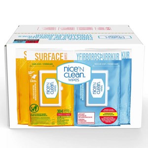 Nice N Clean Antibacterial Surface Wipes 나이스앤클린 다용도 물티슈 304장, 1개, 304매