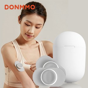 Donmmo 휴대용 저주파 마사지기 근육의 피로를 풀어주는 무선 충전식 붙이는 마사지기 DM-U8, 흰색