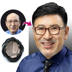 C&K코스메틱 남자가발 100% 인모 가발 불파트 정수리 남성가발, 항균망 가르마불파트(L), 1개