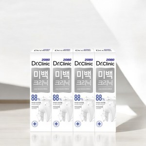 2080 닥터크리닉 미백케어 치약 120g 4개