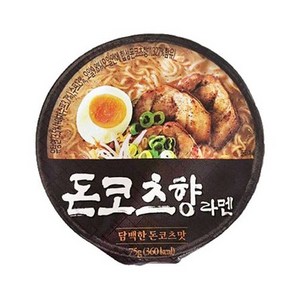 청정푸드 담백한 돈코츠향 라멘 컵라면 75g, 6개