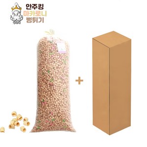 [안주킹] 마카로니 뻥튀기 3kg 박스포장 대용량 업소용 인간사료 기본안주, 1개