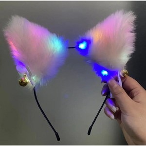 LED 고양이 머리띠, 1개, 화이트