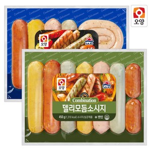 사조 델리모듬소시지450g+수제모듬소시지385g, 1세트, 835g