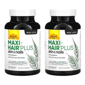 컨츄리 라이프 Maxi-Hai Plus 5 000 mcg 120 Vegetaian Capsules, 120정, 2개