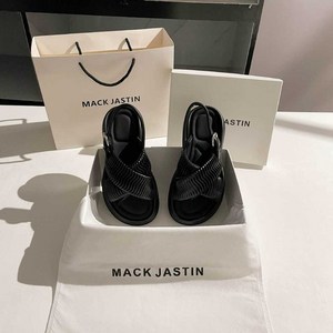 맥저스틴 MACK JASTIN 블랙 크로스 비치 샌들 마크 저스틴