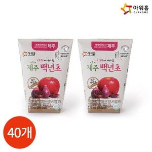 아워홈 사과에 빠진 제주백년초 125ml x 40개