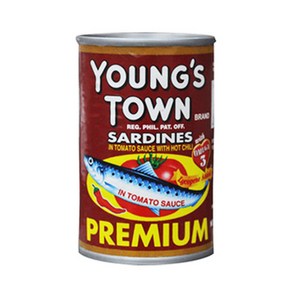 Young's Town Sardines in Tomato Sauce with chili 영스타운 사딘스 칠리, 155g, 1개