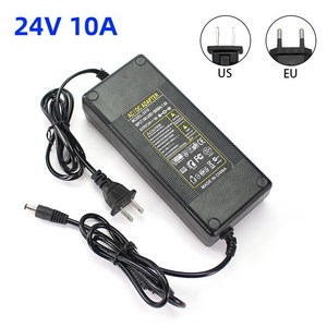 24V 10A 새로운 AC 100V-240V 240W 컨버터 전원 어댑터 DC24V 2.1mm-2.5mm * 5.0mm EU 미국 AU 플러그 공급 장치 어댑터, 1)24V - 10A-EU, 1) 24V - 10A - EU