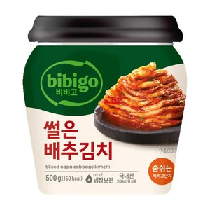 (냉장)비비고 썰은배추김치(용기)500g, 500g, 3개