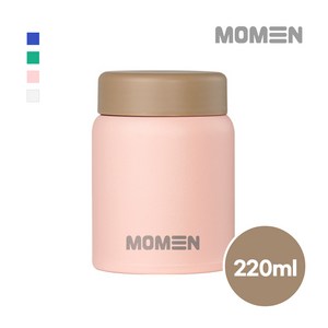 모멘 미니 이유식 보온병 304스테인리스 보온보냉 푸드자 죽통, 1개, 220ml, 핑크