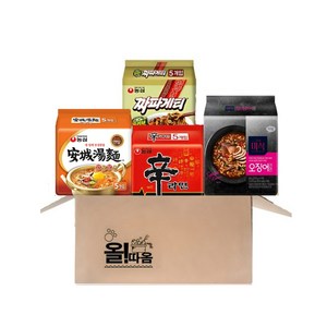 [올따옴] 봉지라면 낱개 농심 신라면 5+안성탕면 5+짜파게티 5+하림 오징어라면 4