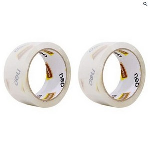 델리 무소음 박스테이프 리필 30042R 48mm x 40m, 투명, 2개