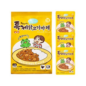 [얼렁뚱땅 상점] 통닭천사의 특제 닭고기 카레, 3개, 200g