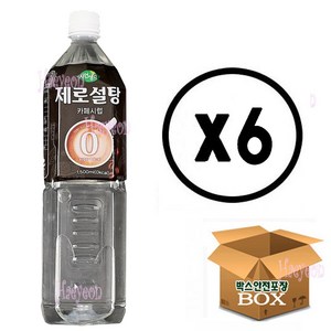 희창 자연생각 제로설탕 카페시럽(무설탕 제로 칼로리), 6개, 1.5L