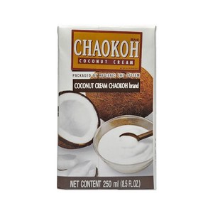 [태국] CHAOKOH 코코넛 크림 250ml / COCONUT CREAM 글루텐프리 대체우유 푸팟퐁커리 파스타 커피 차오코, 1개