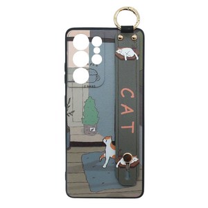 신서엔코 갤럭시 케이스 Galaxy Phone Case SCS-1533 일러스트 핸드 스트랩