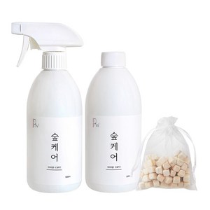 숲케어 편백수 피톤치드 스프레이 500ml+리필500ml+편백큐브, 500ml, 1개