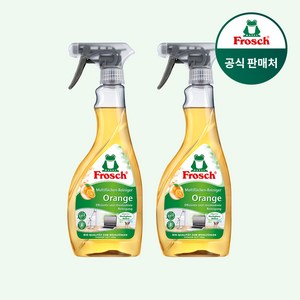 [공효진 세제] 프로쉬 독일 가전 가구 오렌지 멀티 클리너 500ml 단품 청소 세제, 2개