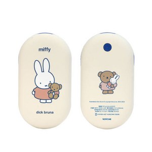 로이체 미피 양면발열 원터치 휴대용 충전식 미니 손난로 보조배터리, MIFFY-RHW-A-MF