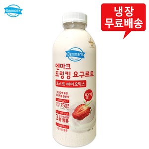 덴마크 드링킹요구르트 딸기 750mLx5병/대용량/무배, 5개, 750ml