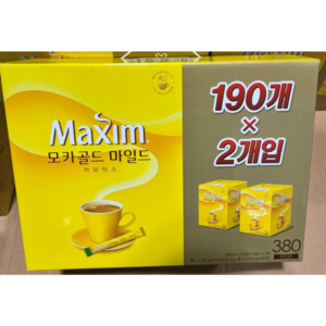 맥심 모카골드 마일드 커피믹스, 12g, 190개입, 2개