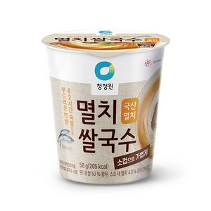 청정원 멸치 쌀국수 소컵, 58g, 18개