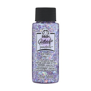 포크아트 글리터 파스텔 아크릴 물감 색상선택 FolkAt Glitteific Pastels Acylic Paint, 6 Pastel Puple