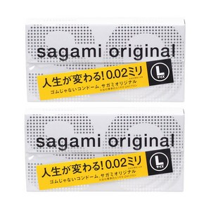 사가미 신형 오리지널 콘돔 라지 0.02mm, 6개입, 2개