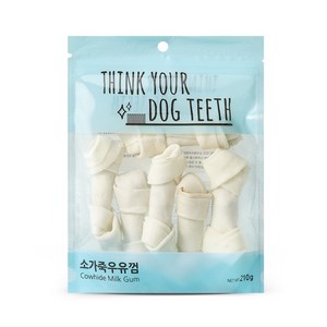 ThinkYouDogTeeth 반려견 우유껌 6개입, 소가죽, 210g, 3개