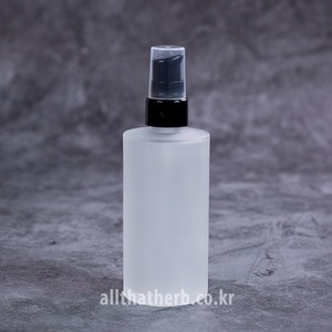 올댓허브 100ml 반투명 유리 펌프 용기 로션 용기, 1개