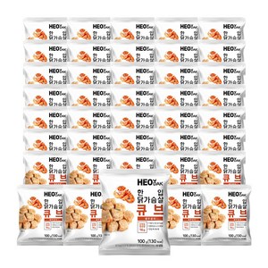 허닭 닭가슴살 한입 큐브 새우살사 100g (1팩 당 135kcal), 40개