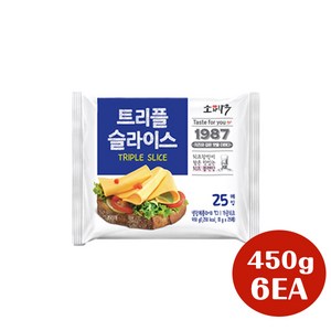 동원 소와나무 트리플슬라이스치즈 25매(450g) 6개입, 450g, 6개