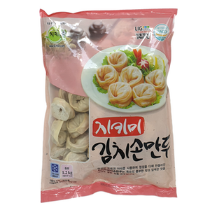 지키미 김치 손만두 1.2kg (아이스박스.팩포함가), 1개