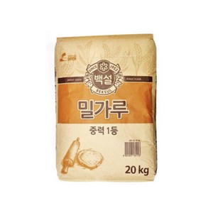 백설 중력1등 밀가루, 20kg, 1개