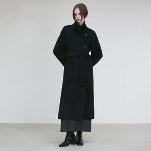 리이 4차 리오더_HIGH-NECK WOOL HANDMADE COAT BLACK