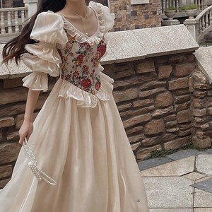 [지앤제이커머스] (대여)교복몰 교복 유럽풍 빈티지 프릴 드레스 청춘