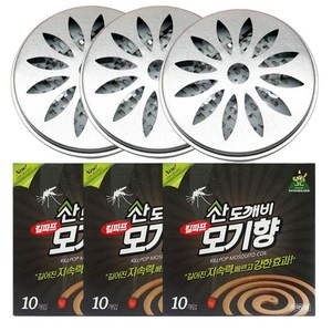 도도이츠 산도깨비 모기향10P 3개 + 거치대 3개 세트