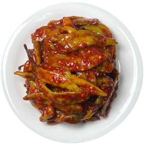 올바른 매콤 아삭한 고추 장아찌 무침, 500g, 1개